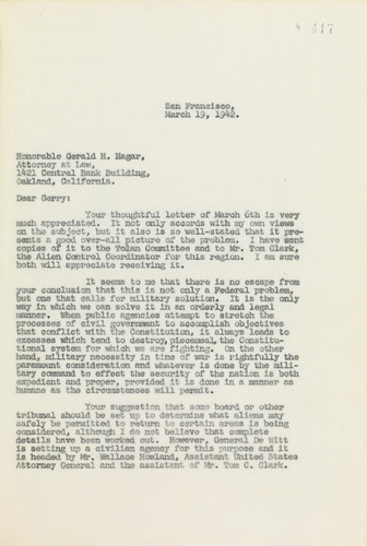 Correspondence on Incarceration