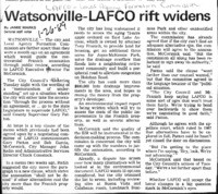 Watsonville-LAFCO rift widens