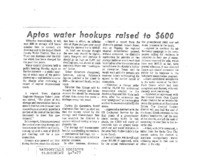 Aptos water hookups raised to $600