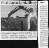 Final chapter for old library