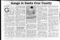 Gangs in Santa Cruz County