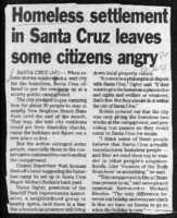 Homeless settlement in Santa Cruz leaves some citizens angry