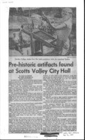 Pre-historic artifacts found at Scotts Valley City Hall