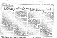 Library site formally accepted