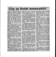 City to finish annexation