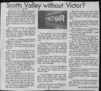 Scotts Valley without Victor?