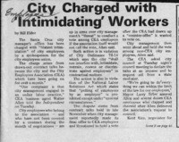 City Charged with 'Intimidating' Workers