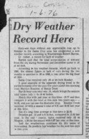 Dry Weather Record Here