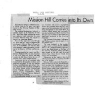 Mission Hill Comes into Its Own