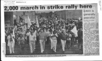 2,000 march in strike rally here