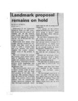 Landmark proposal remains on hold