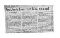 Residents lose rent hike appeal