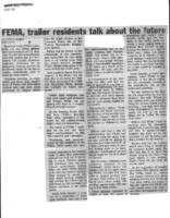 FEMA, trailer residents talk about the future