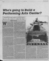 Who's going to Build a Performing Arts Center?