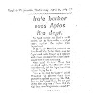 Irate barber sues Aptos fire dept