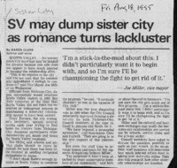 SV may dump sister city as romance turns lackluster