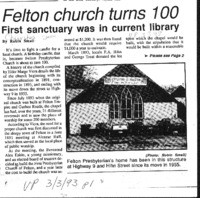 Felton church turns 100