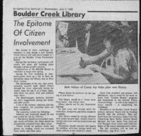 Boulder Creek Library The Epitome Of Citizen Involvement