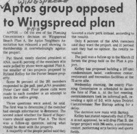 Aptos group opposed to Wingspread plan