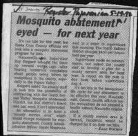 Mosquito abatement eyed-for next year