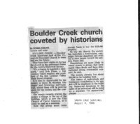 Boulder Creek church coveted by historians