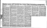 State cuts off funds for Live Oak housing program