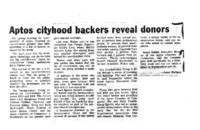 Aptos cityhood backers reveal donors