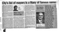 City's list of mayors is a litany of famous names