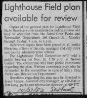 Lighthouse Field plan available for reveiw