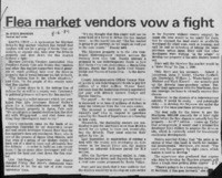 Flea market vendors vow a fight