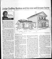 Judge Godfrey Bockius and his new well-known home