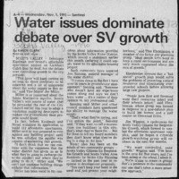 Water issues dominate debate over SV growth