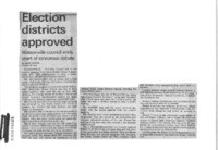 Election districts approved