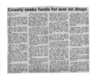 County seeks funds for war on drugs