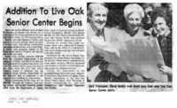 Addition To Live Oak Senior Center Begins