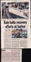 Rain halts recovery efforts at harbor