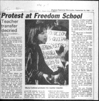 Protest at Freedom School