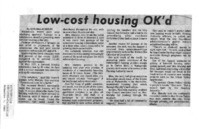 Low-cost housing OK'd