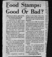 Food Stamps: Good or Bad?