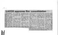 LAFCO approves fire consolidation