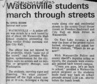 Watsonville students march through the streets