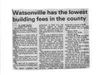 Watsonville has the lowest building fees in the county