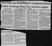 Burned-up Davenport residents force state to keep their fire station open