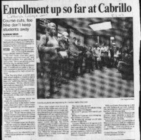 Enrollment up so far at Cabrillo