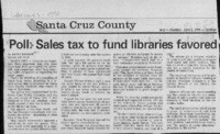 Poll: Sales tax to fund libraries favored