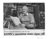 KOMY's morning man signs off