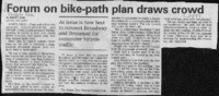 Forum on bike path draws crowd