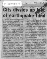 City divvies up last of earthquake fund