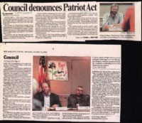 Council denounces Patriot Act