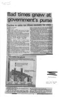 Bad times gnaw at government's purse